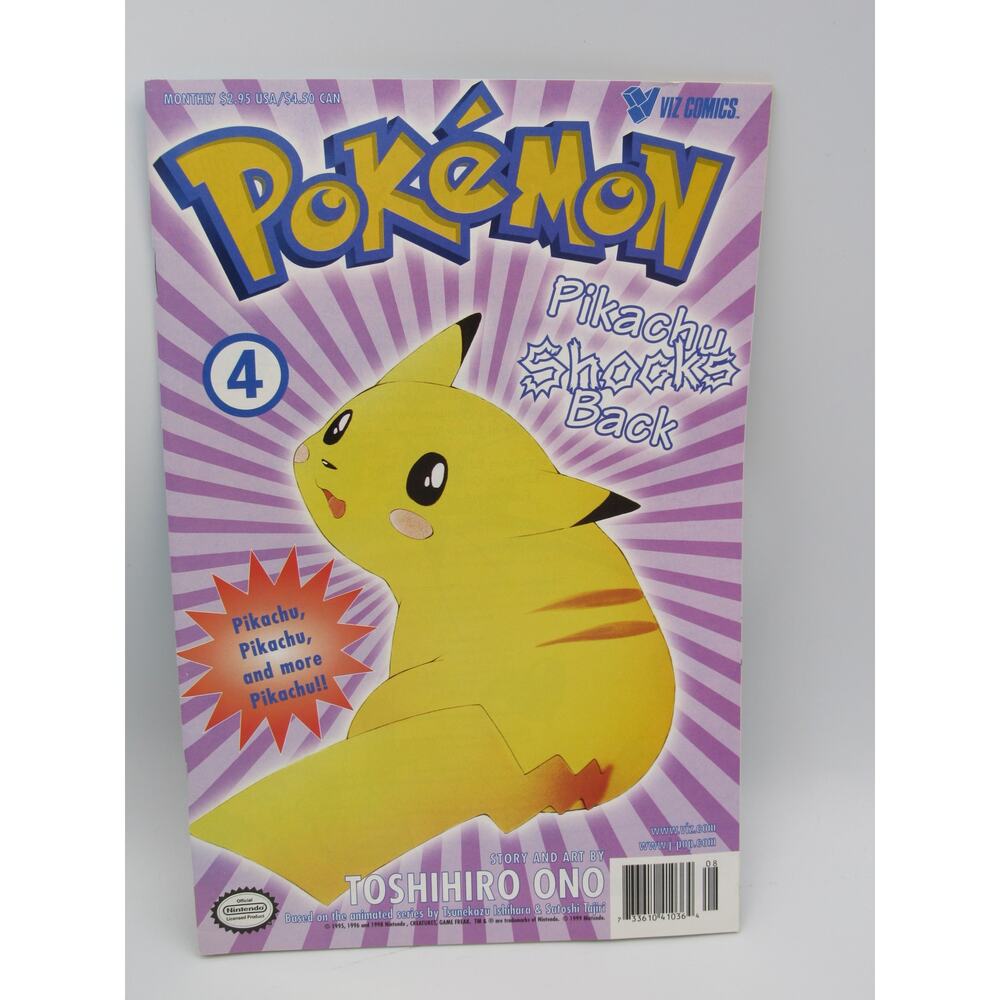 NEW Pokemon Viz Comics Pikachu Shocks Back 4 Manga Nintendo 1999 Vintage
